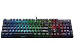 Teclado Gamer Mecânico Redragon K556RGB Devarajas USB RGB Marrom Inglês Preto