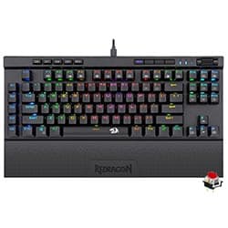 Teclado Gamer Mecânico Redragon K587RGB-Pro Magic-Wand Pro Wireless / RGB / Red / Inglês - Preto