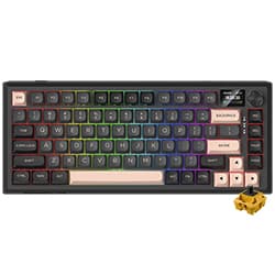 Teclado Gamer Mecânico Redragon K720GBP-RGB-PRO Eclipse Pro Wireless / Inglês - Preto / Rosa