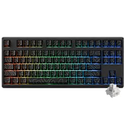 Teclado Gamer Mecânico Redragon K737B-RGB-PRO Uranus 87 Pro Wireless / RGB / Inglês - Preto