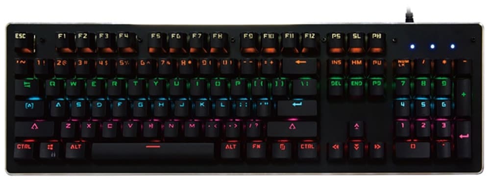 Teclado Gamer Mecânico Satellite GK-302 USB / RGB / Blue / Espanhol - Preto