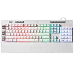 Teclado Gamer Redragon K512W-RGB-1 Shiva USB Inglês Branco