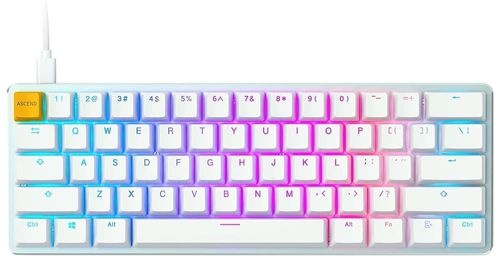 Teclado Gamer Glorious Gmmk Com Brown RGB Branco com Fio (Inglês)