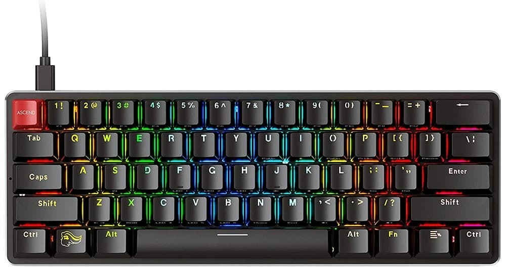 Teclado Gamer Glorious Gmmk-Compact-Brn RGB Preto - com Fio (Inglês)
