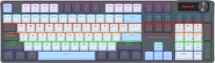 Teclado Gaming Mecânico Redragon Caesura K718GB-R (Inglês - com Cabo)
