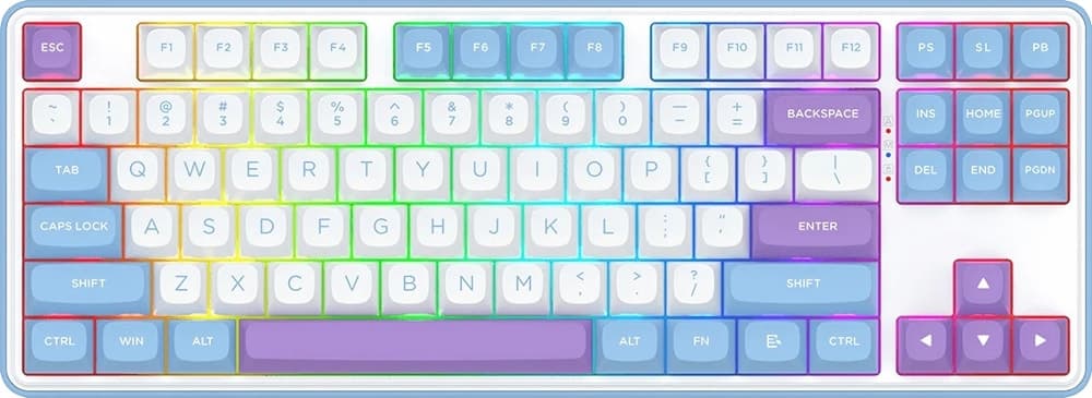 Teclado Mecânico para Jogos Redragon Star Blade Pro K707WBP-RGB-Pro BT 2.4GHz Preto