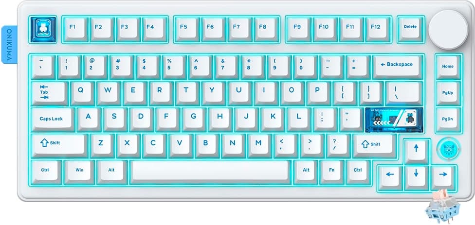 Teclado Gaming Onikuma Whireless RGB Mt706 White