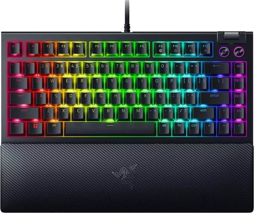 Teclado Gamer Razer BlackWidow V4 75% com Fio Switch Laranja