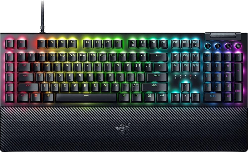 Teclado Gamer Razer BlackWidow V4 Rz03-04691900-R3U1 Inglês com Fio Switch Amarelo