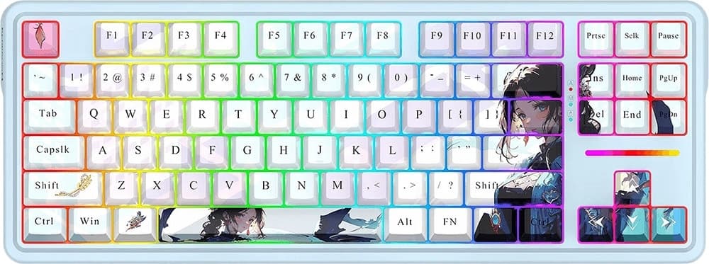 Teclado Mecânico Gaming Redragon Antonium Pro Anime K728AK-RGB-Pro RGB