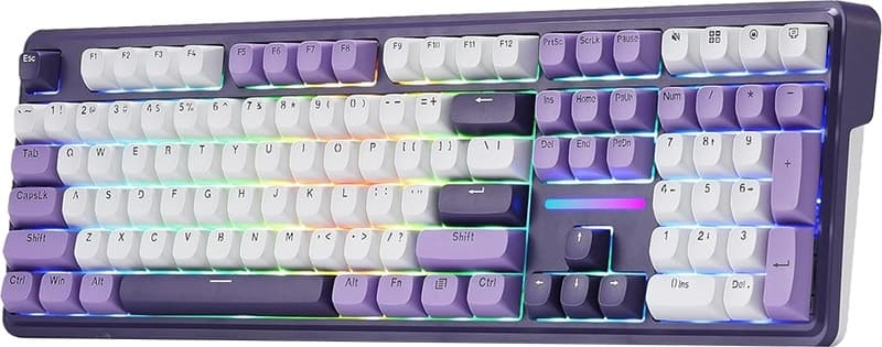 Teclado Gaming Redragon Antonium Pro K745WP-RGB-Pro Roxo/Branco