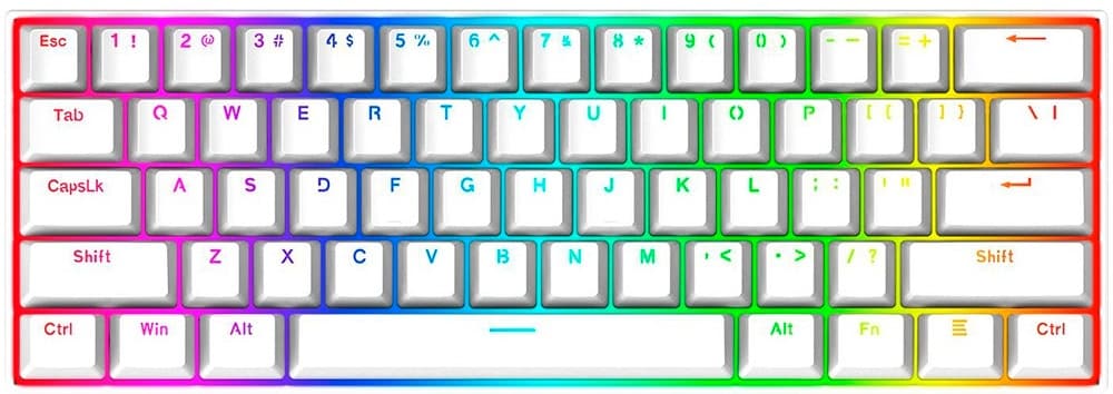 Teclado Mecânico Gaming Redragon Dragonborn K630W-RGB Branco