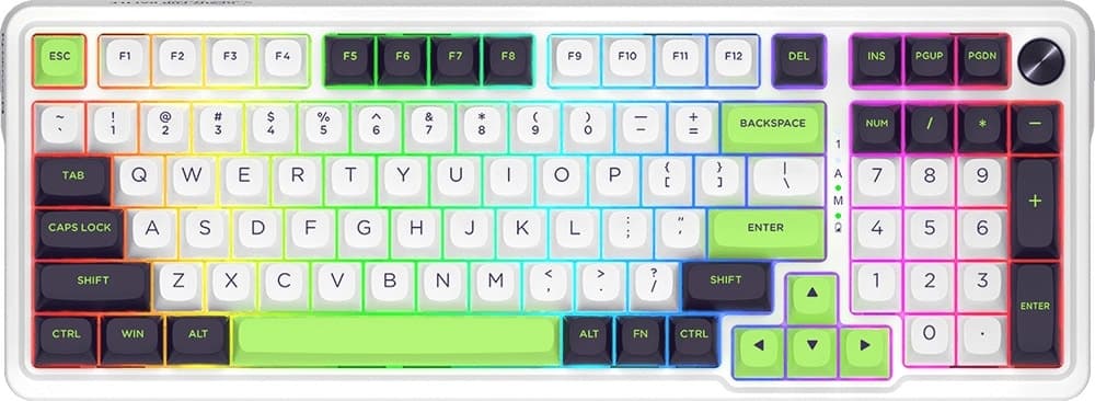 Teclado Gaming Redragon Eisa Max K686WBG-RGB-Max (Inglês - 3 Modos) Switch Mint Mambo