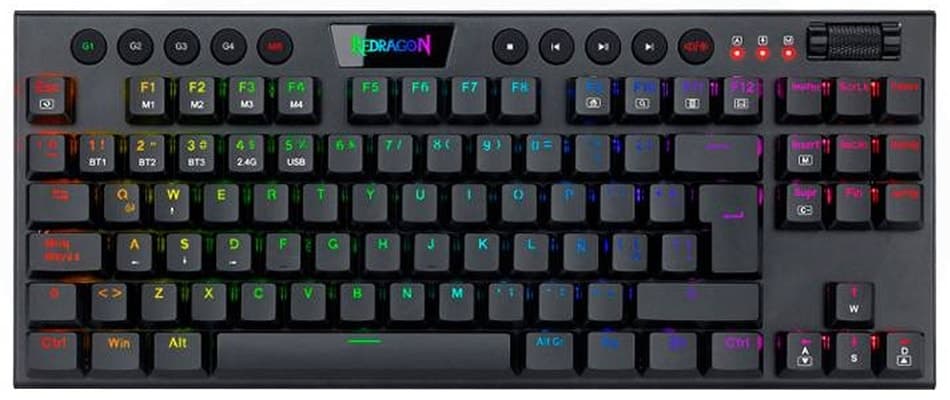 Teclado Gamer Redragon Horus Pro Tkl K621RGB-Pro (Inglês - 3 Modos) Switch Red