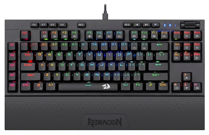Teclado Gamer Redragon K588RGB BroadsWord USB Preto (com Fio)