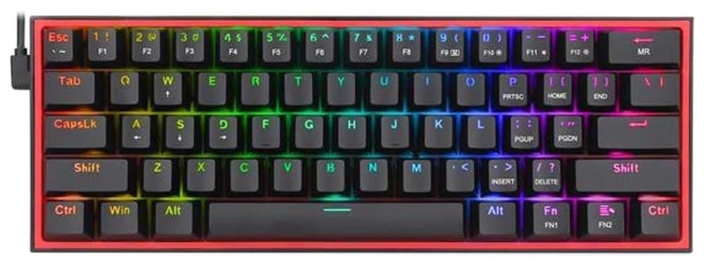 Teclado Gaming Redragon K616-RGB Fizz Pro Preto (Inglês - 3 Modos)