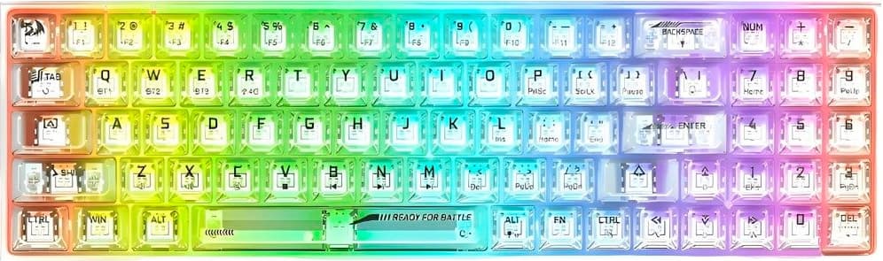 Teclado Gaming Redragon Pollux Pro K628CT-RGB-Pro (Inglês - 3 Modos) Switch Hotswap