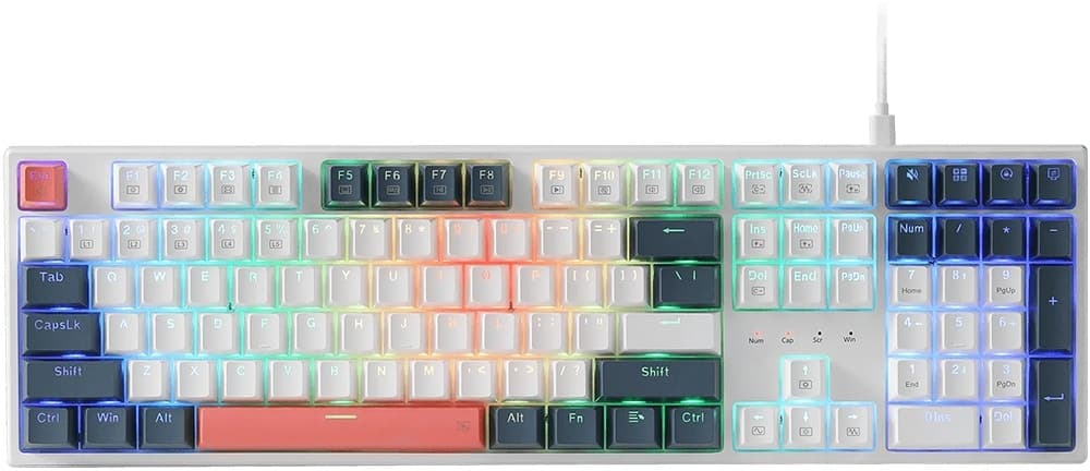Teclado Gaming Redragon Trundle K668WBO-RGB com Fio Switch Vermelho