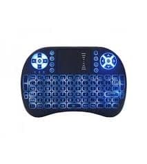 Teclado Kolke Ket-1107 Mini Smart Wireless com Touchpad e Retroiluminação Azul - Preto