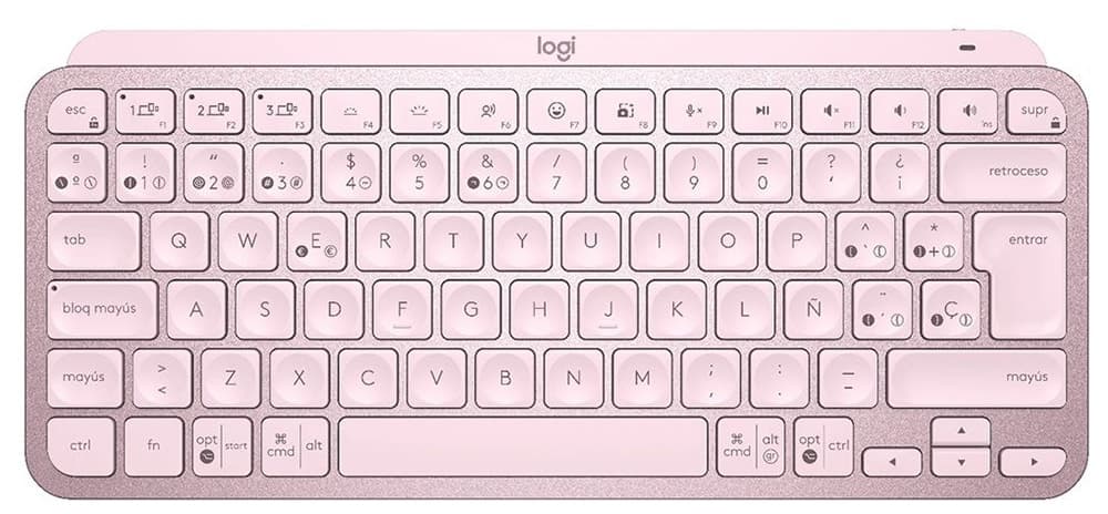 Teclado Bluetooth Logitech Mx Keys Mini Rosa (Espanhol)