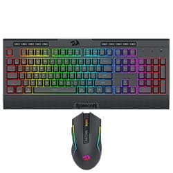 Teclado + Mouse Gamer Redragon Essentials S151-PRO Wireless / RGB / Inglês - Preto