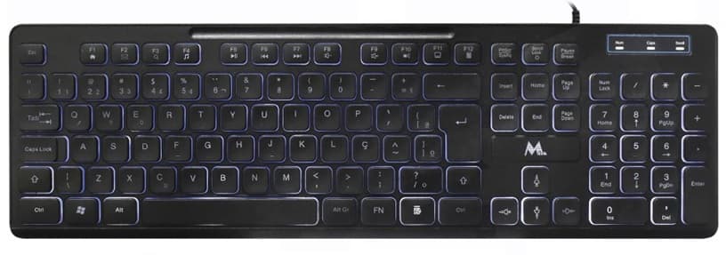 Teclado Mtek Kb-7269L USB LED Preto (Português)