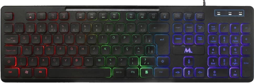 Teclado Mtek KB-7269LR USB / RGB / Português - Preto