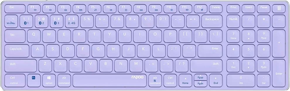 Teclado Sem Fio Rapoo E9700M Roxo