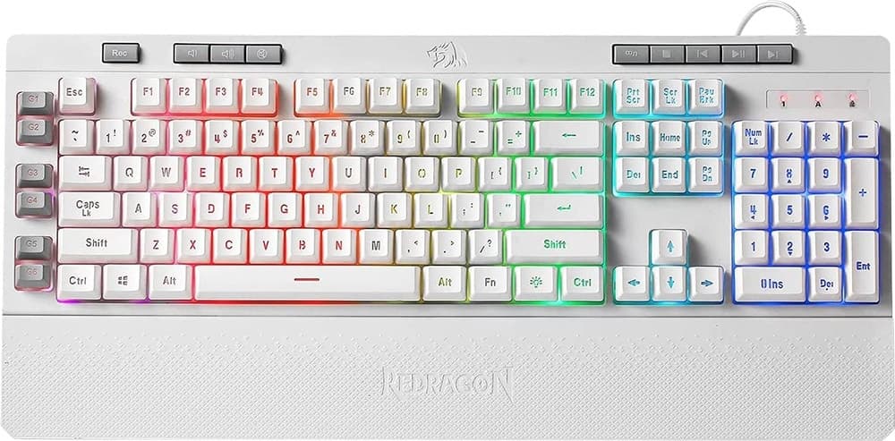 Teclado Redragon Shiva K512W RGB com Cabo Inglês