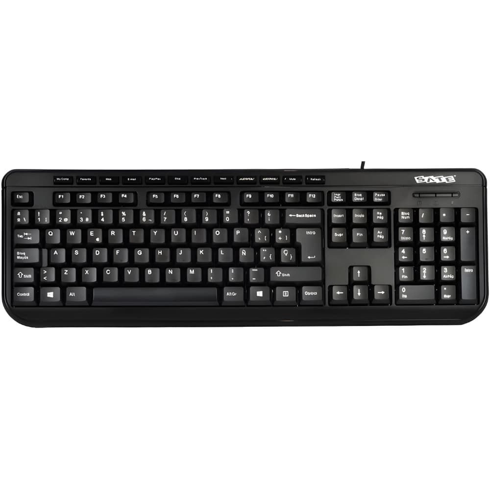 Teclado Sate Ak-833 USB Preto (Espanhol)