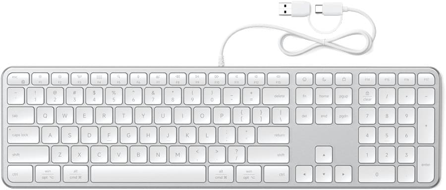 Teclado Satechi Slim Lx3 Wired Prateado