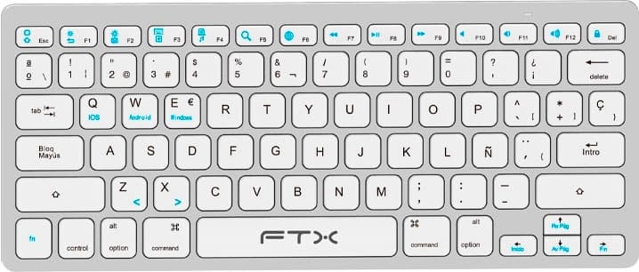 Teclado Sem Fio Ftx Ftxb1000 Prateado
