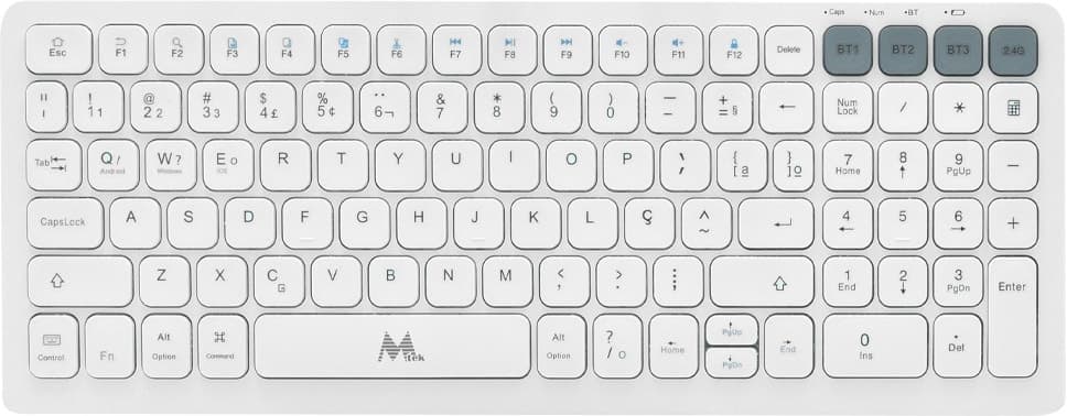 Teclado Sem Fio Mtek Kwb-2670 Branco