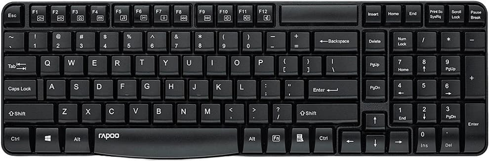 Teclado Sem Fio Rapoo e1050 Preto