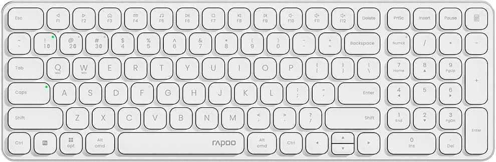 Teclado Sem Fio Rapoo E9350L Branco