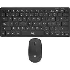 Teclado USB Mtek Km-5276B-Pt com Mouse Sem Fio Mini Tkl