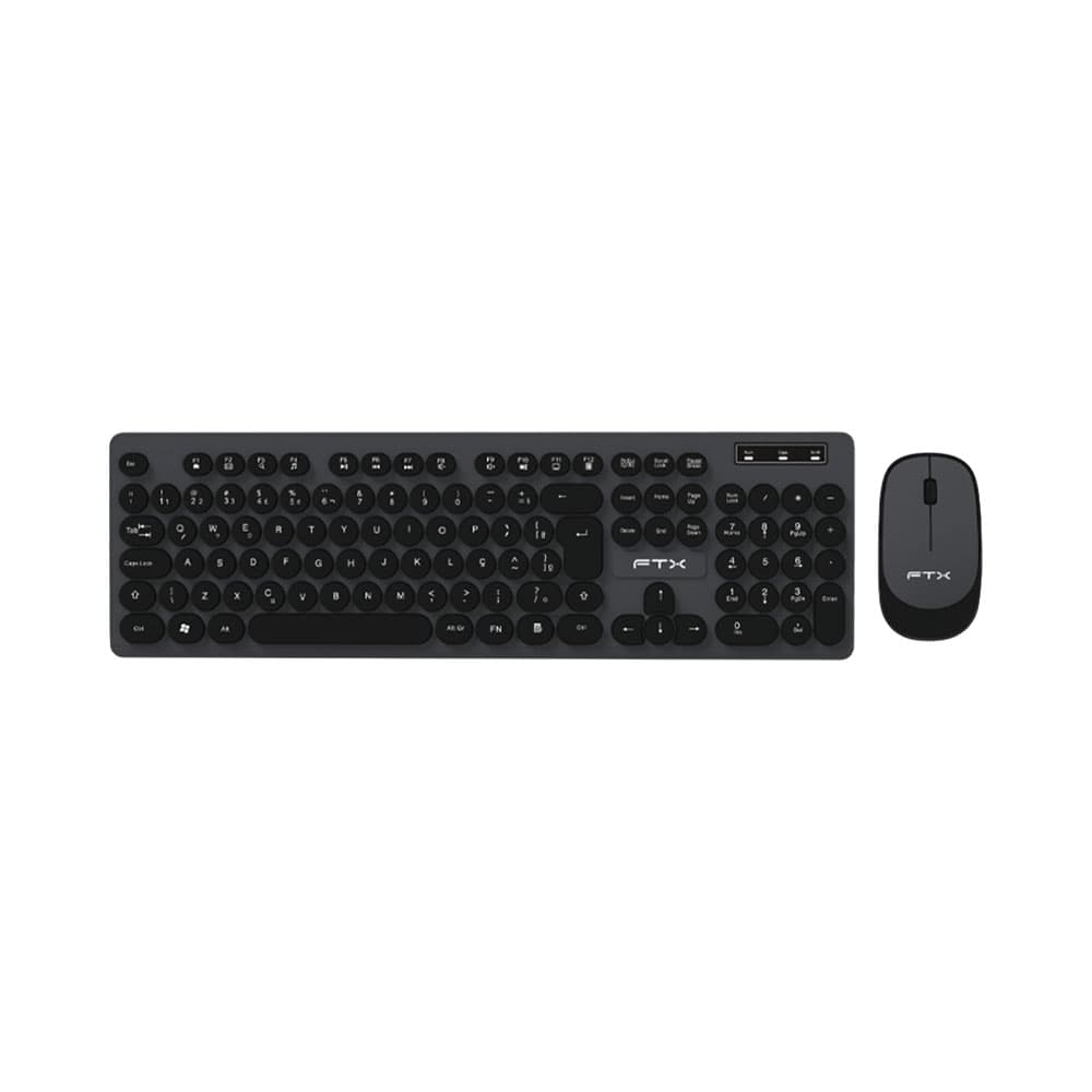 Teclado e Mouse Ftx Ftxkm400 Wireless Português Preto