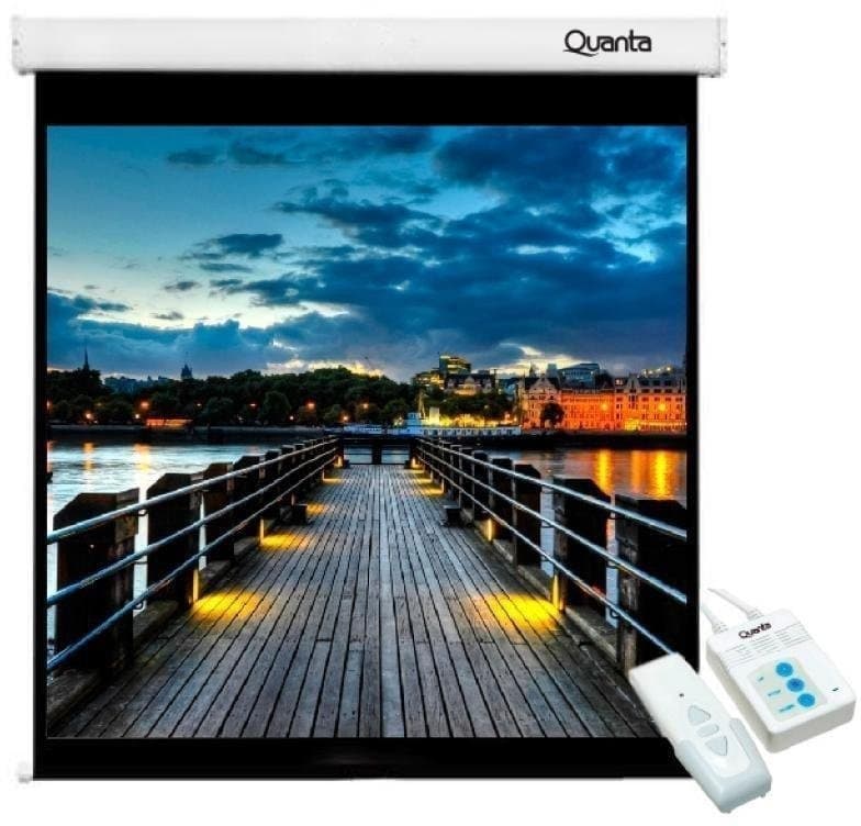 Tela de Projeção Quanta Qttle150 Elétrica 150" - 1:1 Parede/Teto 220V