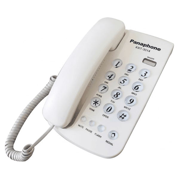 Telefone Fixo Panaphone Kxt-3014 Com Fio Branco