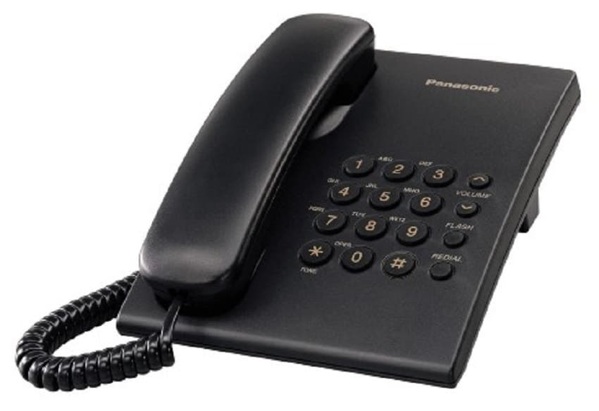 Telefone Fixo Panasonic Kx-Ts500 Preto