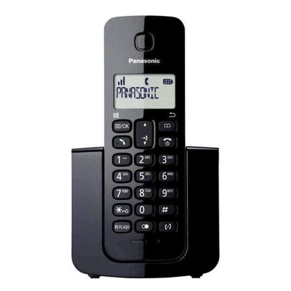 Telefone Fixo Panasonic Sem Fio Kx-TGB110LAB 1.9Ghz 1 Base Dect Digital Preto Bi-Volt