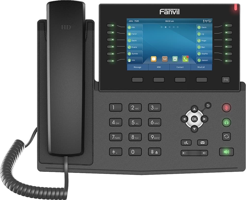Telefone Ip Fanvil X7C com Fio Preto