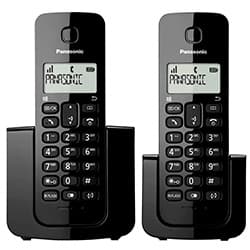 Telefone Panasonic Kx-TGB112LAB Sem Fio 2 Bases Bina Bivolt Preto