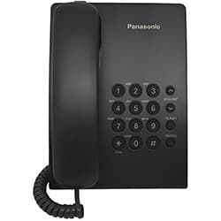 Telefone Panasonic KX-TS500LX1B Com Fio - Preto