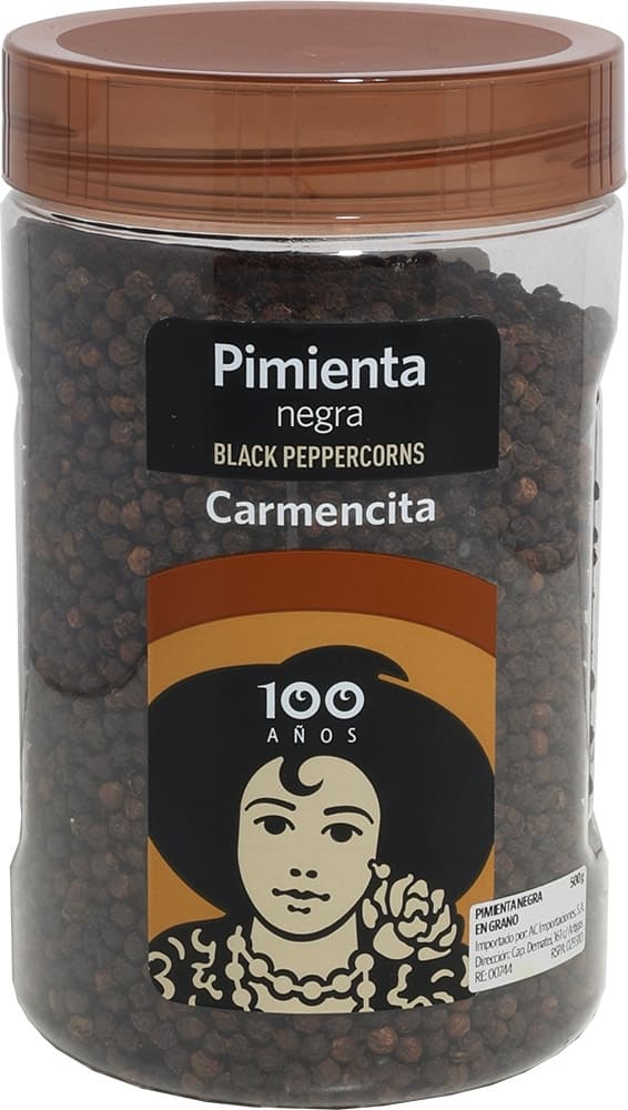 Tempero Carmencita Pimenta Preta Em Grão - 500G
