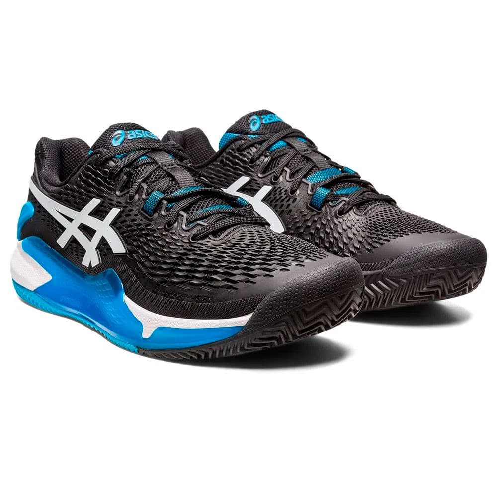 Tênis Asics Masculino Gel Resolution 9 Clay 42.5 - Preto/Branco
