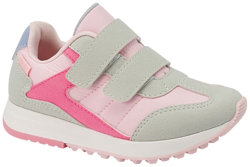 Tênis Infantil Klin Walk Mini 216 Gelo/Rosa/Azul