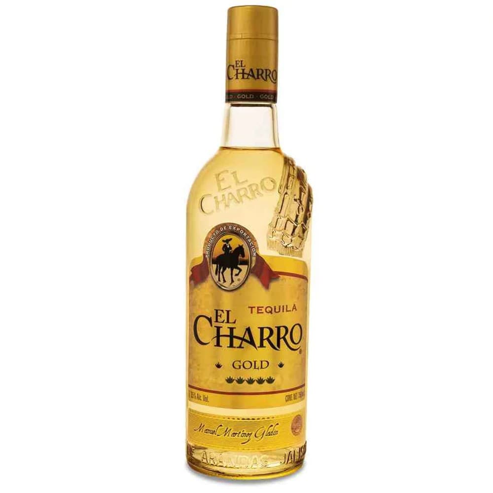 Tequila El Charro Gold 750ml Pack Vasitos