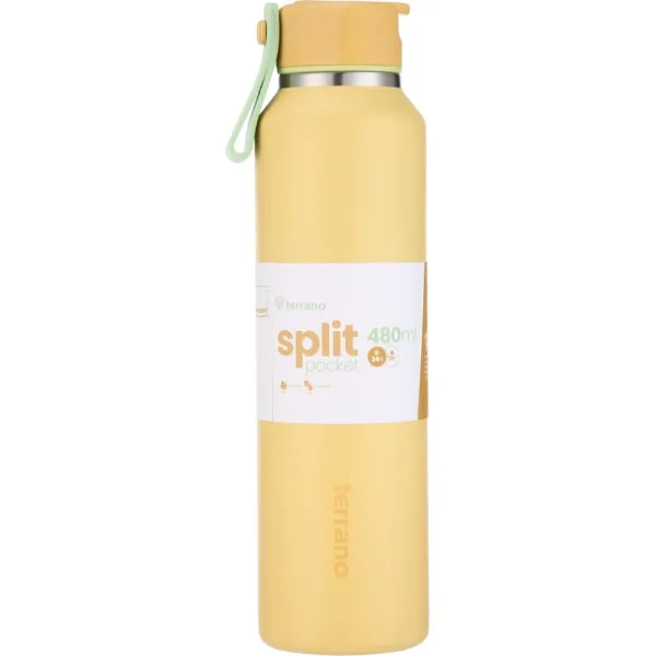 Garrafa Térmica Terrano Split Pocket 480ml Mostaza