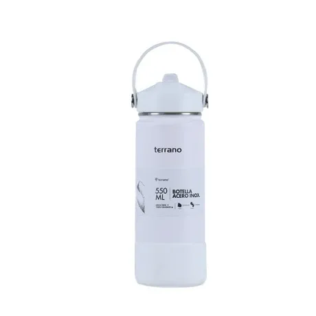 Garrafa Térmica Terrano Termito 550ml Inox Branco